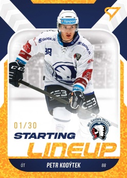 Petr Kodytek Plzen Tipsport ELH 2022/23 SportZoo 2. serie Starting LINEUP 3rd PERIOD /30 #SL-53